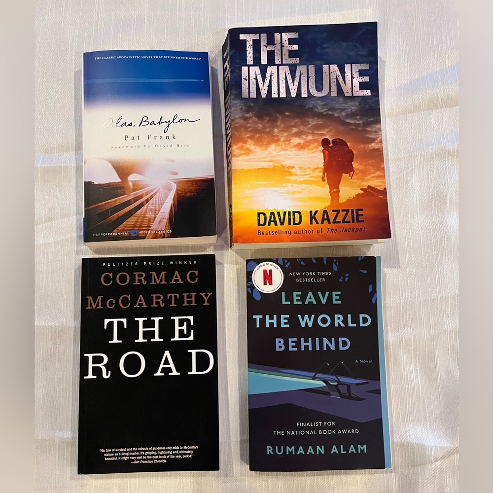 Books - Alas Babylon / The Immune / The Road / Leave the World Behind